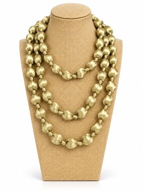 Bubble Layering Shiny Satin Statement Necklace - Women Jewelry Brand New no Tags